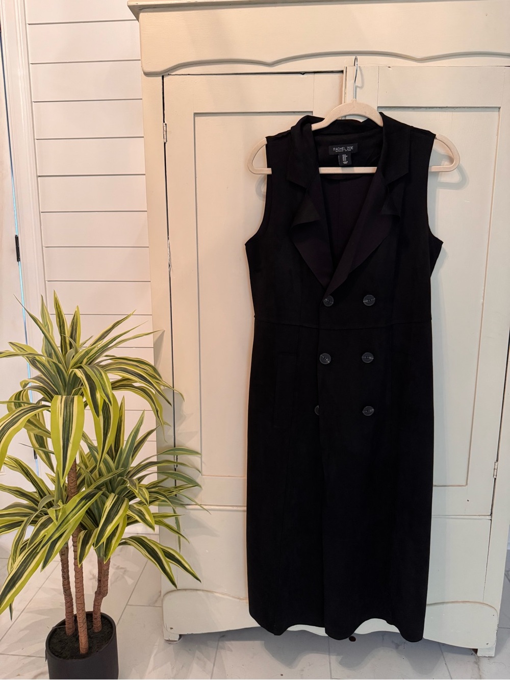 Sleeveless Black Double-Breasted Dress by Rachel Zoe
